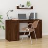 vidaXL Desk with Cabinet Brown Oak Engineered Wood