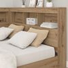 vidaXL Storage Headboard with Shelf Artisan Oak 120 cm Engineered Wood