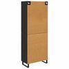 vidaXL Highboard Wall-mounted 2 pcs Black Oak Engineered Wood