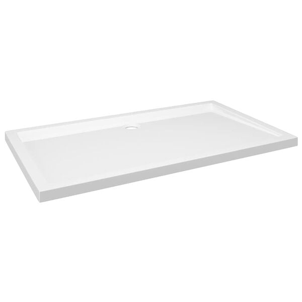 vidaXL Rectangular ABS Shower Base Tray White 70x120 cm