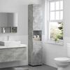 vidaXL Bathroom Cabinet Set TULUM Concrete Grey 37 x 31.5 x 203 cm