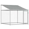 vidaXL Dog Cage with Roof and Door Grey 12x2x2 m Galvanised Steel