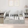 vidaXL Storage Bed Frame Concrete Grey 135 x 190 cm Engineered Wood