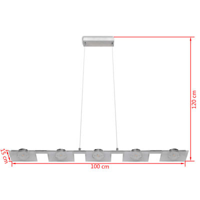 LED Hanging lamp Acrylic 100 cm Warm White 5 x 5 W