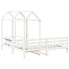 vidaXL Day Bed and Bench Set with Roof without Mattress White 80x200 cm