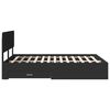 vidaXL Bed Frame with Headboard Black 150 x 200 cm Engineered Wood
