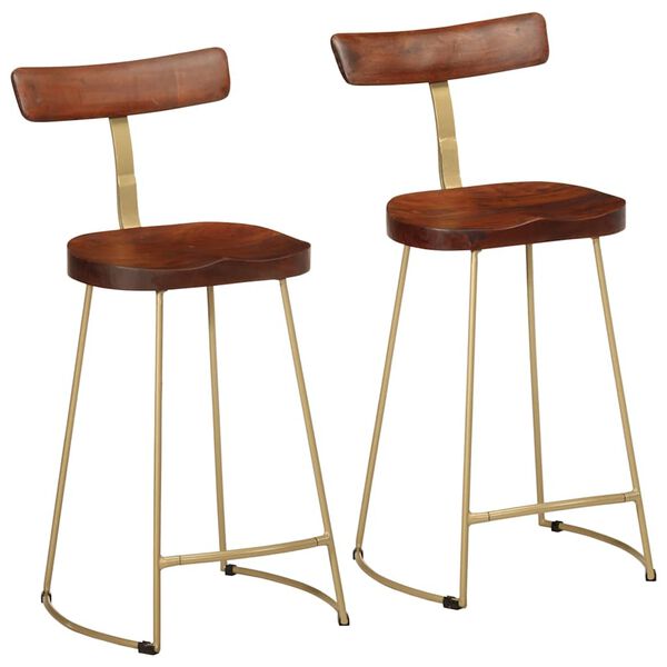 vidaXL Bar Stools 2 pcs 49x43x88 cm Solid Wood Mango