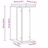 vidaXL Speaker Stands 2 pcs Black Oak 30 x 30 x 60 cm Engineered Wood