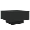 vidaXL Coffee Table with LED Lights Black 55x55x31 cm