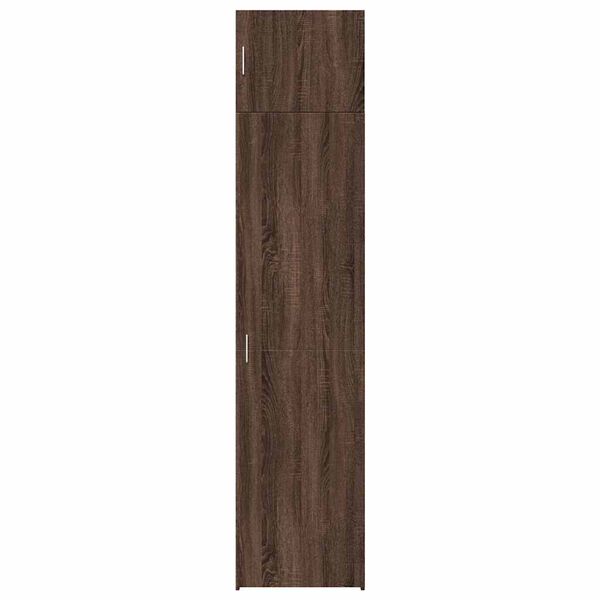 vidaXL Slim Storage Cabinet Brown Oak 50x42.5x225 cm Engineered Wood