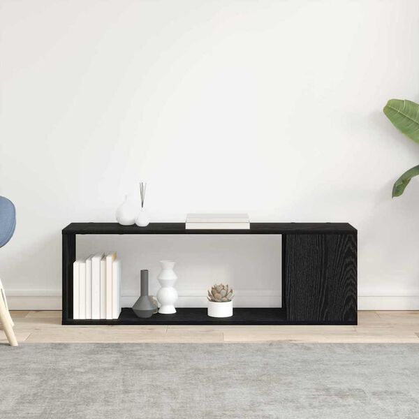 vidaXL TV Cabinet Set Black 100 x 24 x 63 cm Engineered Wood