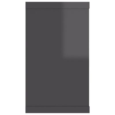 vidaXL Wall Cube Shelf 2 pcs High Gloss Grey 80x15x26.5 cm Engineered Wood