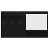 vidaXL Wall-Mounted Coat Rack with Shelf Black Oak 90 x 10 x 50 cm