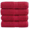 vidaXL Premium Wash Towels SOLUND 4 pcs Red 30x30 cm 600 gsm