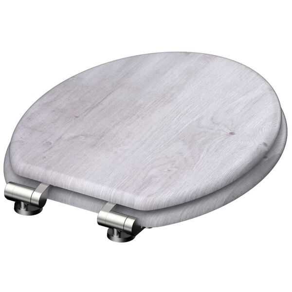 SCH&Uuml;TTE Toilet Seat with Soft-Close LIGHT WOOD MDF