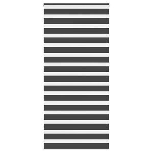 vidaXL Zebra Blind Black 110x230 cm Fabric Width 105.9 cm Polyester