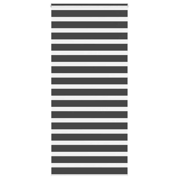 vidaXL Zebra Blind Black 110x230 cm Fabric Width 105.9 cm Polyester