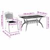 vidaXL Garden Dining Set 5 pcs White Aluminium