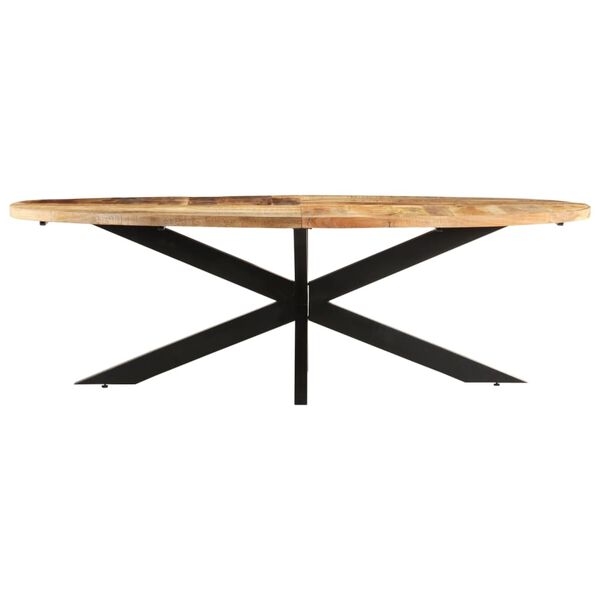 vidaXL Dining Table 240x100x75 cm Rough Mango Wood