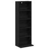 vidaXL CD Cabinet Black Oak 33 x 23.5 x 97.5 cm Engineered Wood