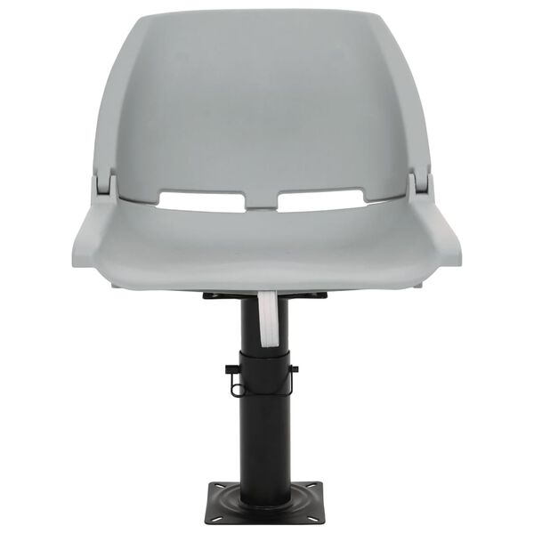 vidaXL 2 Piece Foldable Boat Seat Set No Pillow Grey 48x51x41 cm