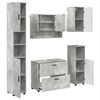 vidaXL Bathroom Furniture Set with Drawer 5 pcs Concrete Grey