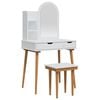 vidaXL Dressing Table Set FAUSKE 4 pcs White 76 x 50 x 143 cm