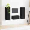 vidaXL TV Cabinet Set 5 pcs Black Engineered Wood