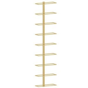 vidaXL Wall-mounted Wine Rack for 9 Bottles Gold Iron