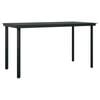 vidaXL 7 Piece Garden Dining Set Black