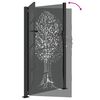 vidaXL Garden Gate with Lock Black 110 x 180 cm Powder-coated steel