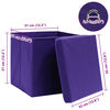 vidaXL Storage Boxes with Lids 4 pcs Purple 32x32x32 cm Fabric