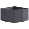 vidaXL Corner Planter Anthracite 60 x 60 x 35 cm Steel