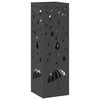 vidaXL Rain Umbrella Stand Black 15.5 x 15.5 x 49 cm Steel