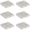 vidaXL Pyramid Fence Post Caps 6 pcs Galvanised Metal 101x101 mm
