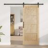 vidaXL Sliding Door ORKDAL Natural and Black 83 x 202 cm