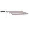 vidaXL Electric Retractable Awning Light Grey and White 3.5 x 2.5 m