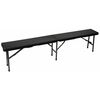 Perel Folding Bench with Wicker Pattern Black FP160R