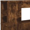vidaXL LED Headboard Smoked Oak 120x18.5x103.5 cm Engineered Wood