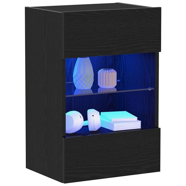 vidaXL TV Cabinet Set Black 40 x 30 x 60.5 cm Engineered Wood