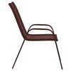 vidaXL Stackable Garden Chairs 4 pcs Brown Textilene Fabric