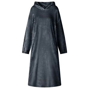 vidaXL Blanket Hoodie Navy Blue L Flannel