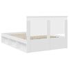 vidaXL Bed Frame with Headboard White 160 x 200 cm Solid Pine Wood
