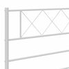 vidaXL Metal Headboard White 160 cm