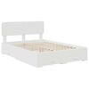 vidaXL Bed Frame with Headboard White 150 x 200 cm Engineered Wood