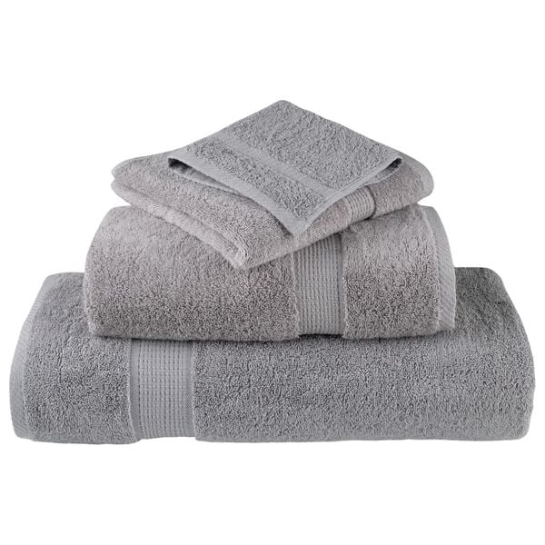 vidaXL Premium Shower Towels "SOLUND" 4 pcs Grey 70x140 cm 600 gsm