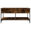 vidaXL Coffee Table Smoked Oak 100x50x50 cm Engineered Wood and Metal