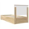 vidaXL Bed Frame with Headboard Sonoma Oak 90 x 200 cm Engineered Wood