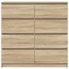 vidaXL Sideboard Sonoma Oak 100x35x99 cm Engineered Wood