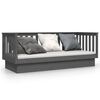 vidaXL Day Bed without Mattress Grey 90x190 cm Single Solid Wood Pine